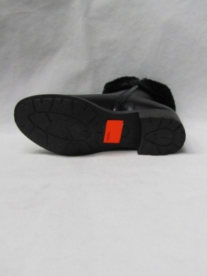 Botki damskie ocieplane na płaskim (36-40) SF-060 BLACK