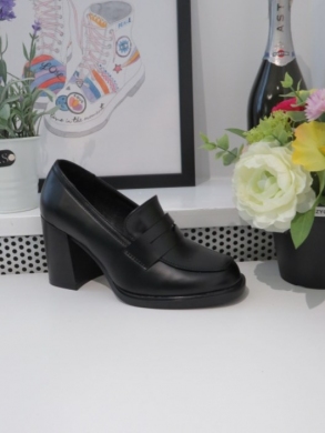 Półbuty damskie na obcasie (36-41) 9146 BLACK