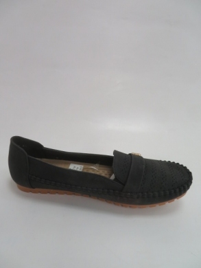 Mokasyny damskie na płaskim (36-41) 25-327 BLACK