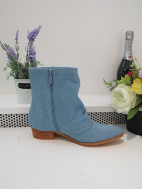 Botki damskie na obcasie (36-41) 23515 BLUE