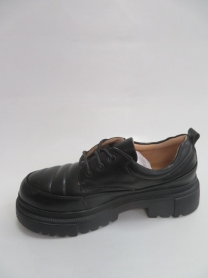 Półbuty damskie na płaskim (36-41) C21-8681 BLACK