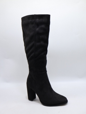 Kozaki damskie na obcasie (36-41) F6381 BLACK