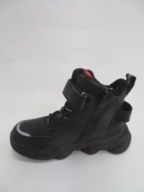 Botki chłopięce ocieplane (31-36) H286 BLACK/RED