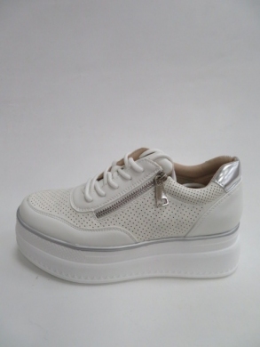 Buty sportowe damskie na koturnie (36-41) HQ263 WHITE