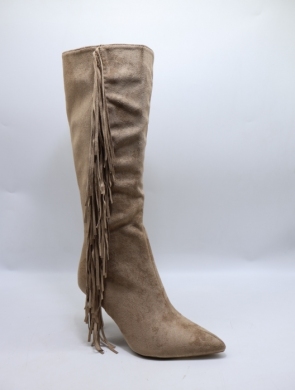 Kozaki damskie na szpilce (36-41) 9222 KHAKI