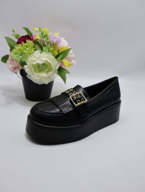 Mokasyny damskie na płaskim (36-41) 68318 BLACK