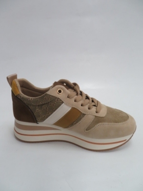 Sneakersy damskie niskie (36-41) JF2982 KHAKI