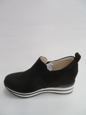 Buty sportowe damskie na koturnie (36-41) 6067 BLACK
