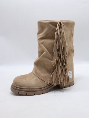 Botki damskie na obcasie (36-41) Q541 KHAKI