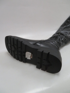 Kozaki damskie ocieplane na płaskim (36-41) F179 BLACK