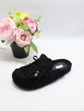 Klapki damskie na płaskim (36-41) 9716 BLACK