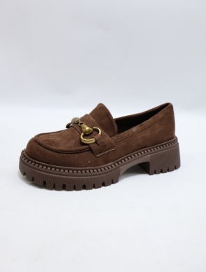 Mokasyny damskie na płaskim (36-41) 5257 BROWN