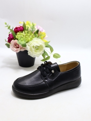 Półbuty damskie na płaskim (37-42) 6907 BLACK