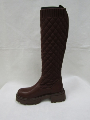 Kozaki damskie na płaskim (36-41) NS280 BROWN