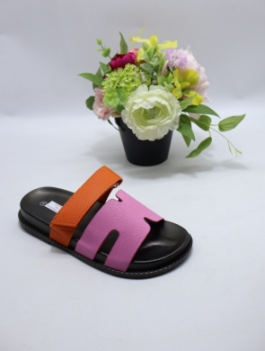 Klapki damskie na płaskim (36-41) 3565 PINK/ORANGE