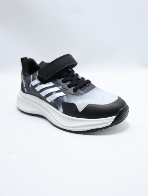 Buty sportowe chłopięce (33-38) EC333 BLACK/WHITE