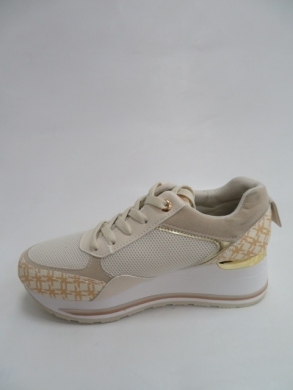 Buty sportowe damskie na koturnie (36-41) AB965 BEIGE