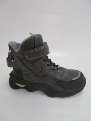 Botki chłopięce ocieplane (32-36) H286 GREY/GREEN