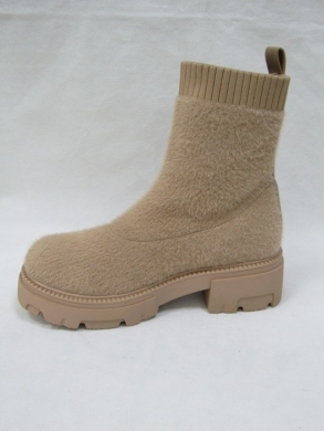 Kozaki damskie na płaskim (36-41) NS267 KHAKI