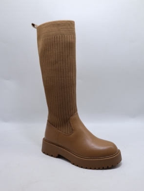 Kozaki damskie na płaskim (36-41) HQ269 CAMEL