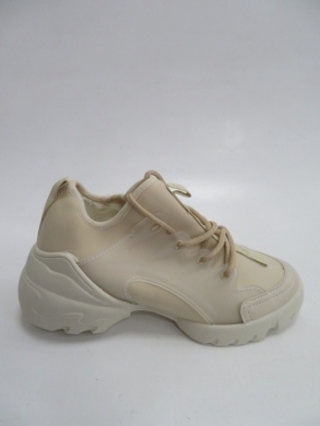 Buty sportowe damskie na koturnie (36-41) LA126 BEIGE