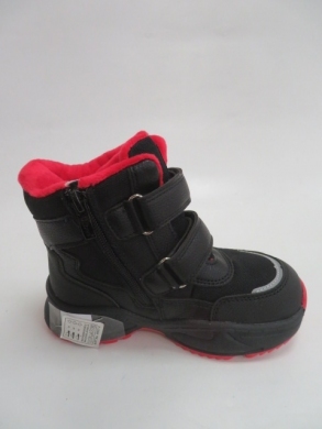 Botki chłopięce ocieplane (26-31) H273 BLACK/RED