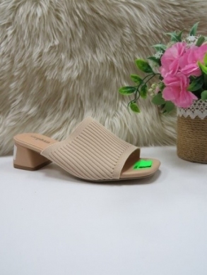 Klapki damskie na obcasie (36-41) UC-84 BEIGE