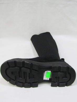 Kozaki damskie na płaskim (36-41) VL195 BLACK