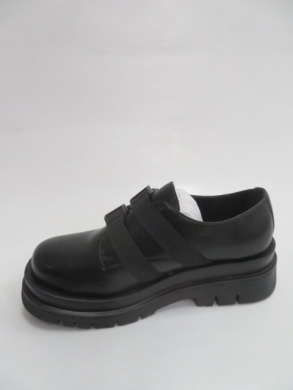 Półbuty damskie na płaskim (36-41) C21-80713 BLACK