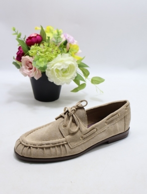 Mokasyny damskie na płaskim (36-41) 68-408 KHAKI
