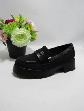 Mokasyny damskie na koturnie (36-41) YDF-41 BLACK