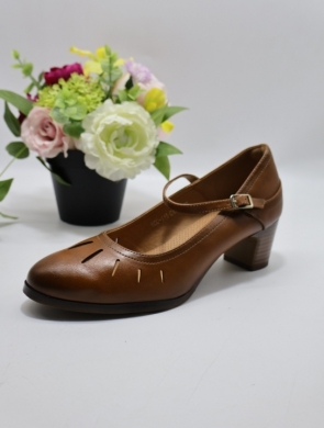 Czółenki damskie na obcasie (36-41) YCC-115 CAMEL