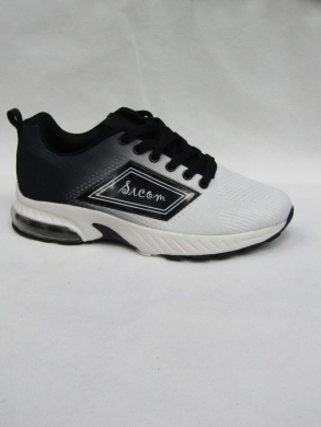 Buty sportowe młodzieżowe (36-41) SM118-1 WHITE/BLA