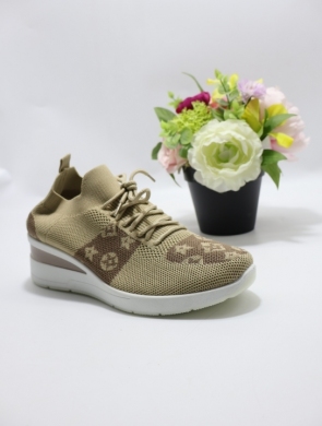 Buty sportowe damskie na koturnie (36-41) FJHY-2 KHAKI