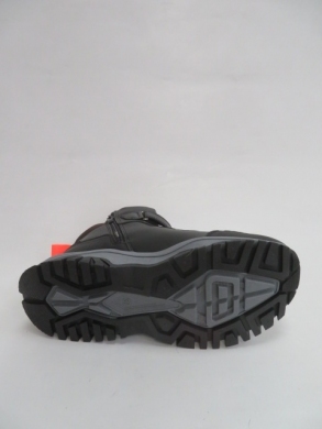 Botki chłopięce ocieplane (32-37) F829 BLACK/ORANGE