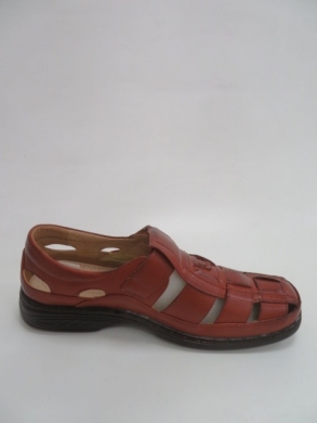 Półbuty męskie -skórzane (40-46) 3871-2 BROWN