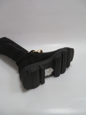 Kozaki damskie jesienne na płaskim (36-41) 5709 BLACK
