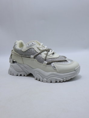 Buty sportowe damskie na płaskim (36-41) XLL-23185 WHITE