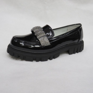 Mokasyny dziewczęce (32-37) D154 BLACK