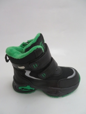 Botki chłopięce ocieplane (26-31) H273 BLACK/GREEN