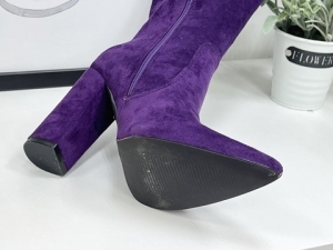 Kozaki damskie na obcasie (36-41) LA262 PURPLE