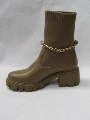 Botki damskie na obcasie (36-41) DE1080 KHAKI
