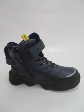 Botki chłopięce ocieplane (31-36) H286 BLACK/RED