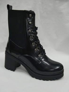 Botki damskie ocieplane na obcasie (36-41) H2186 BLACK