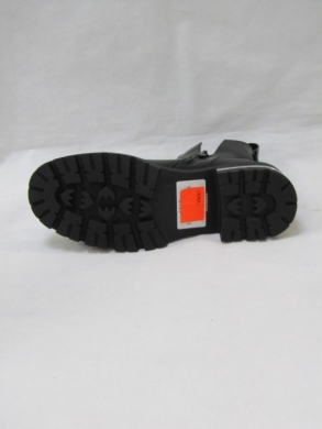 Botki damskie ocieplane na płaskim (36-41) 1561 PU/BLACK