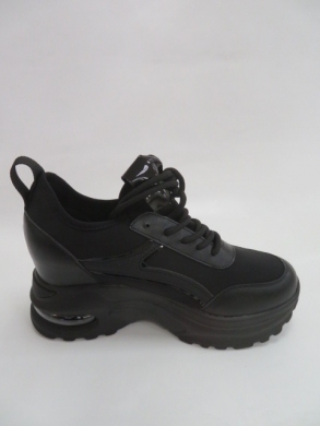 Buty sportowe damskie na koturnie (36-41) AB123 BLACK