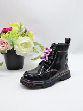 Botki dziewczęce ocieplane (25-30) 8903B BLACK