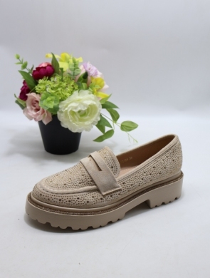 Mokasyny damskie na płaskim (36-41) LS5489 BEIGE