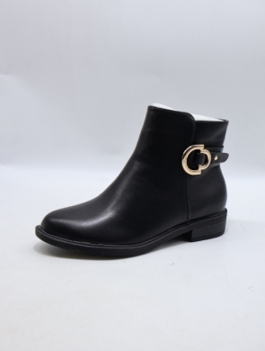 Botki damskie na płaskim (36-41) D7-3 BLACK