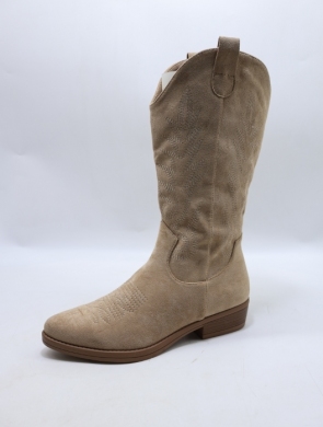Kozaki damskie na płaskim (36-41) BM58 KHAKI